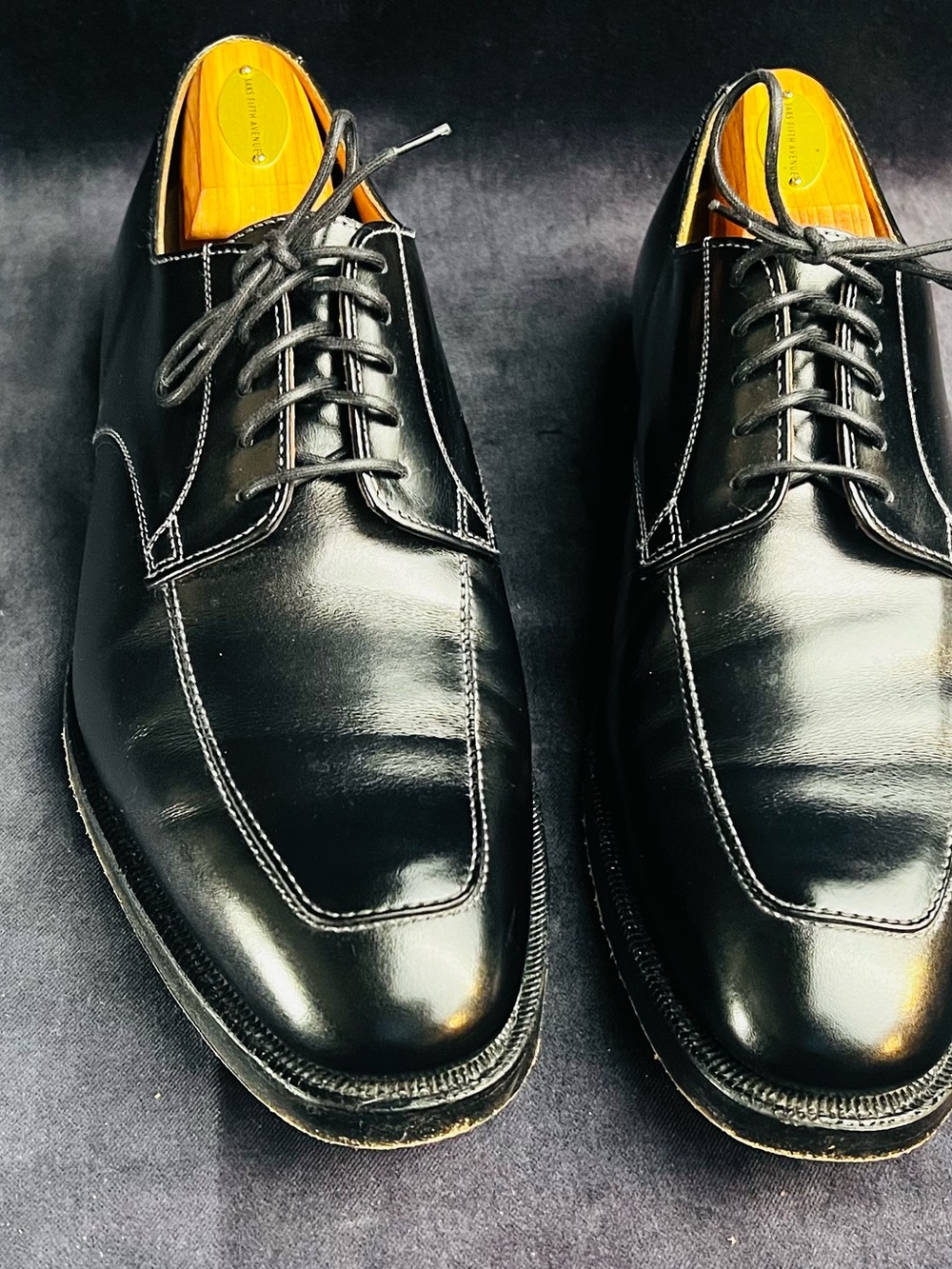 Brooks Brothers Peal & Co Black Leather Derby Dress Shoes